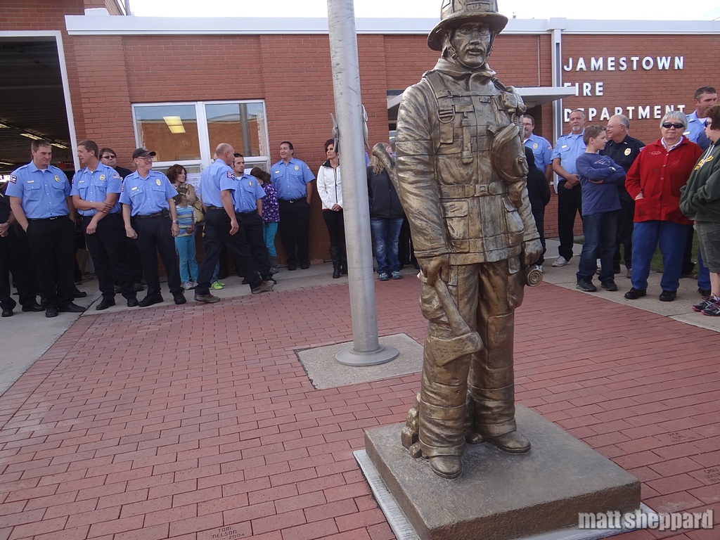 Dedication Jamestown Firefighter Monument - Oct 8, 2014 - photos Matt Sheppard
